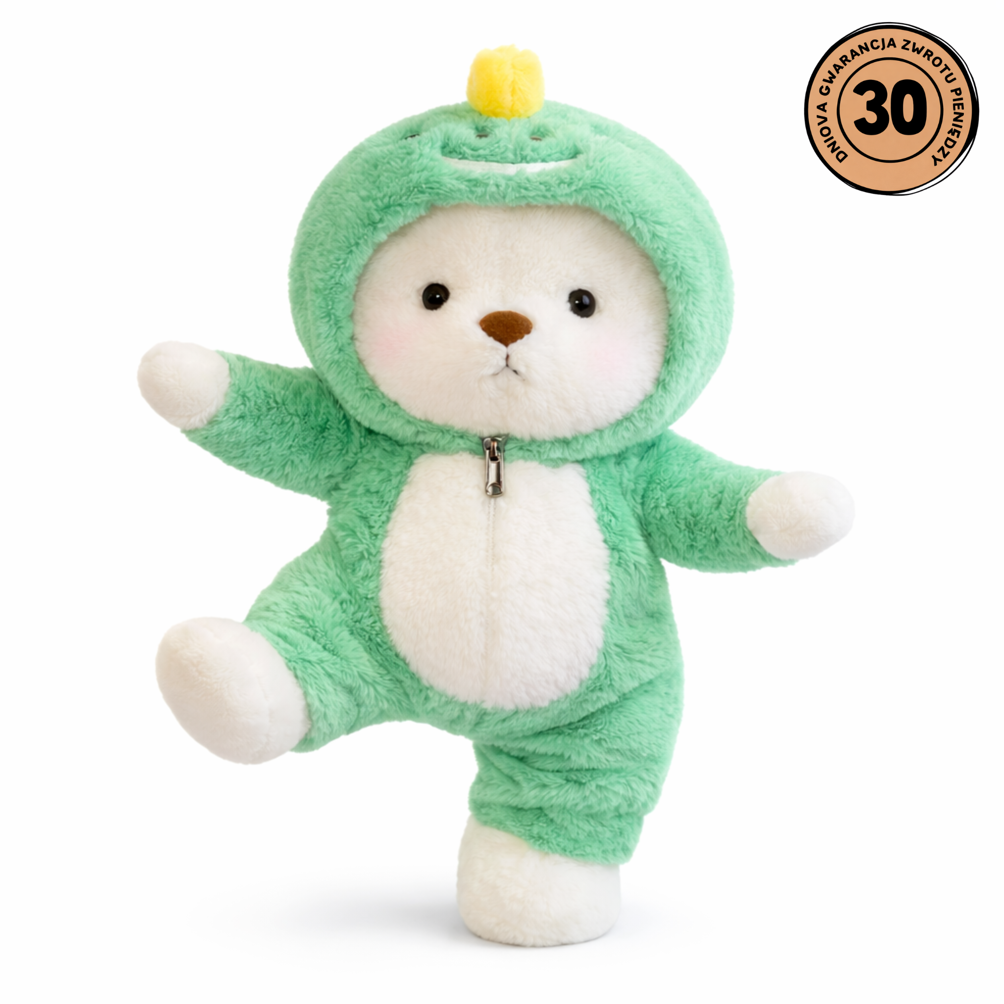 Huggly™ Zielony Miś w Ubranku – Idealny Prezent dla Niej 💖